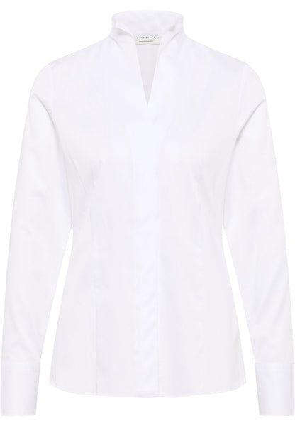 ETERNA Satin Shirt Bluse Satingewebe Langarm