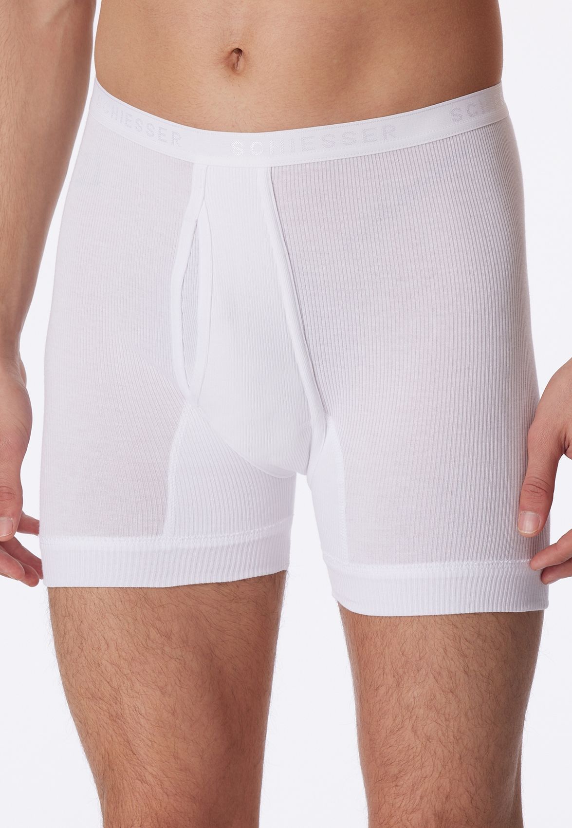 SCHIESSER Kurze Unterhose, Doppelripp-Qualität