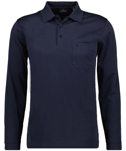RAGMAN Softknit-Polo mit Brusttasche, Langarm