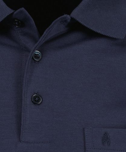 RAGMAN Softknit-Polo mit Brusttasche, Langarm