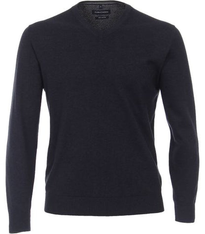 CASA MODA Pullover mit V-Ausschnitt uni 004430 3XL