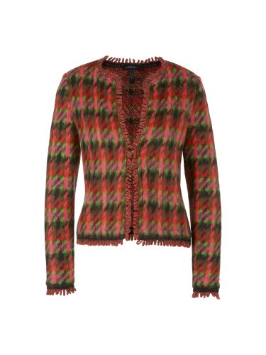 MARC CAIN Karierter Cardigan Knitted in Germany 46