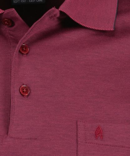 RAGMAN Softknit-Polo mit Brusttasche, Langarm