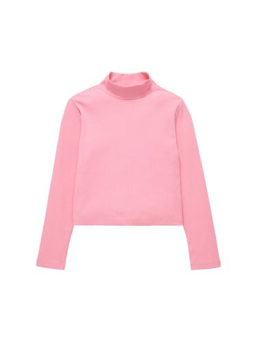 TOM TAILOR Cropped Langarmshirt mit recyceltem Polyester