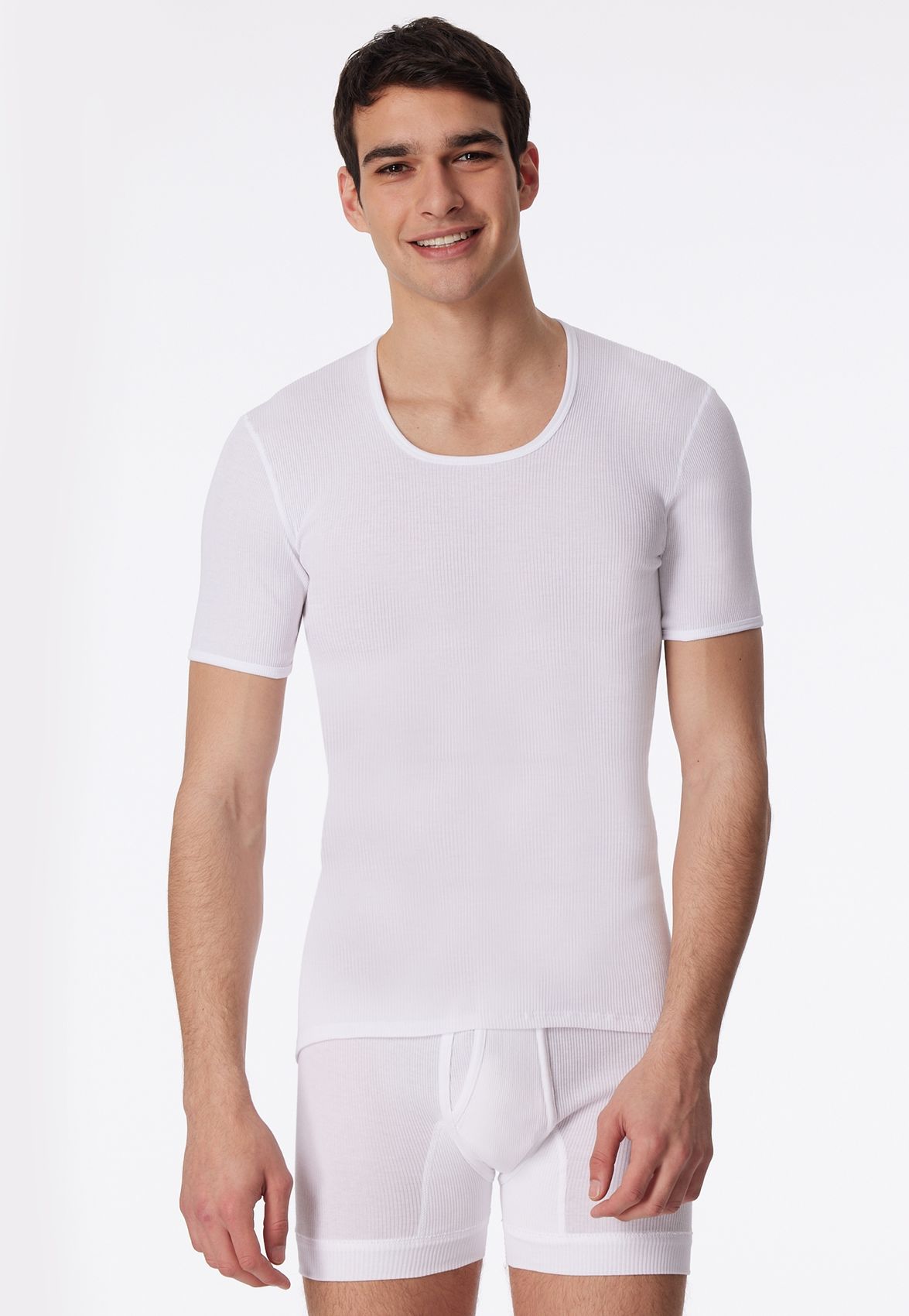SCHIESSER Doppelripp-Kurzarmshirt