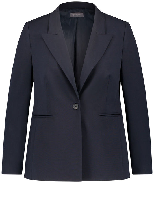SAMOON Klassischer Blazer mit Paspeltaschen 54