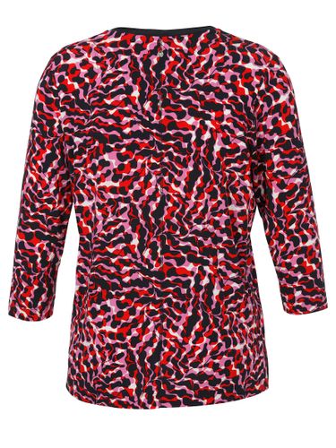 FRAPP T-Shirt V-Ausschnitt 3/4 Arm Druck