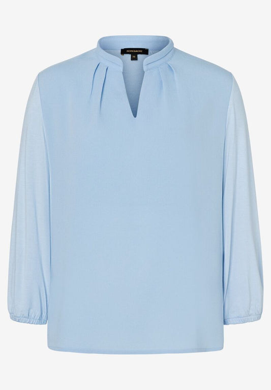 MORE & MORE Blusenshirt 3/4 Arm hellblau Frühjahrs-Kollektion 46