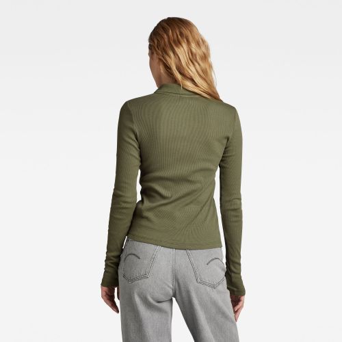 G-STAR G-STAR Ribbed slim polo l\s