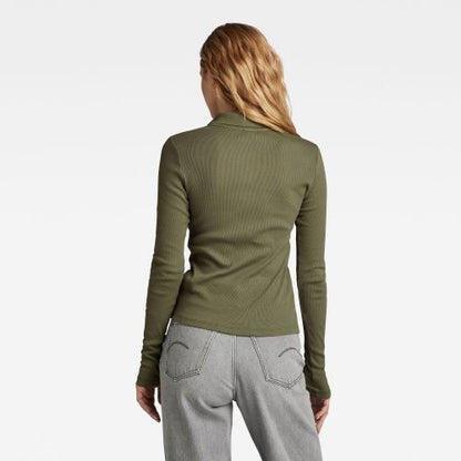 G-STAR G-STAR Ribbed slim polo l\s