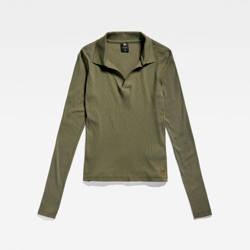 G-STAR G-STAR Ribbed slim polo l\s