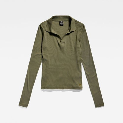 G-STAR G-STAR Ribbed slim polo l\s