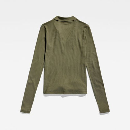 G-STAR G-STAR Ribbed slim polo l\s