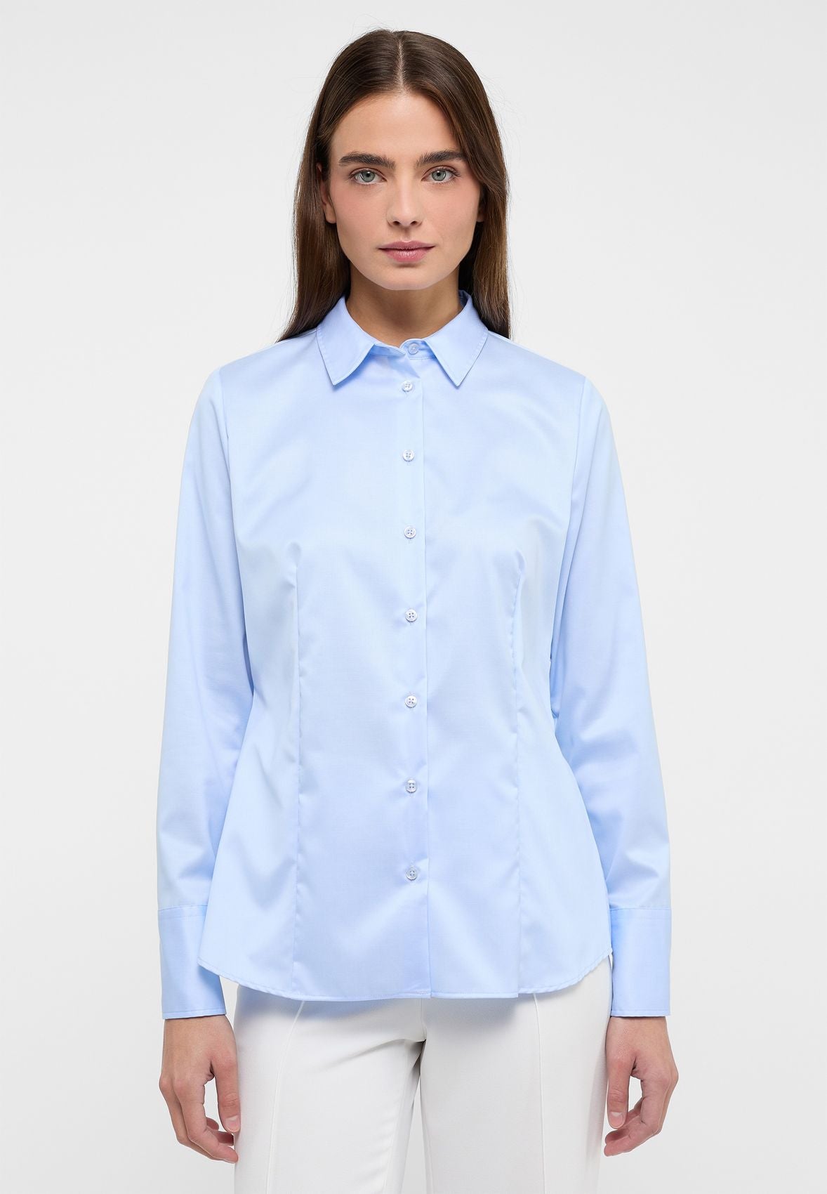 ETERNA Cover Shirt Bluse Twill Langarm Langarm