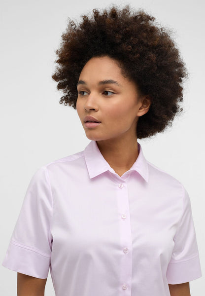 Cover Shirt Bluse Twill Kurzarm