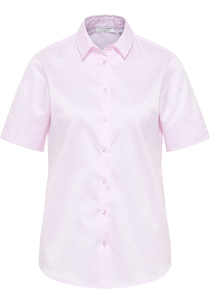 Cover Shirt Bluse Twill Kurzarm