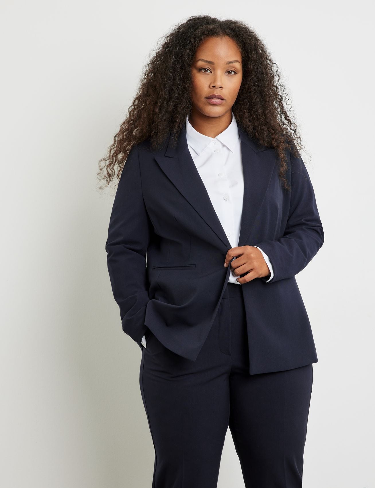 SAMOON Klassischer Blazer mit Paspeltaschen
