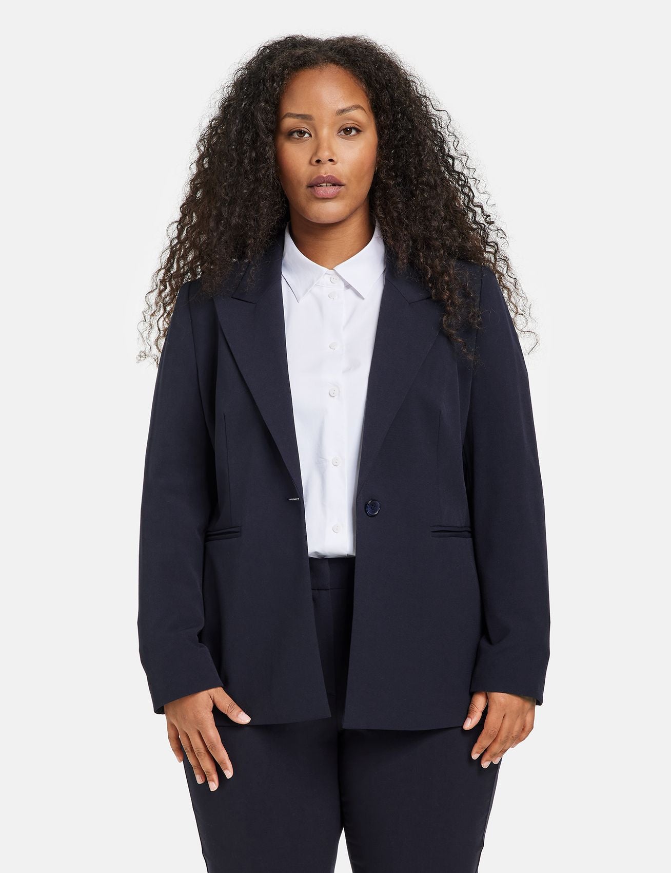 SAMOON Klassischer Blazer mit Paspeltaschen