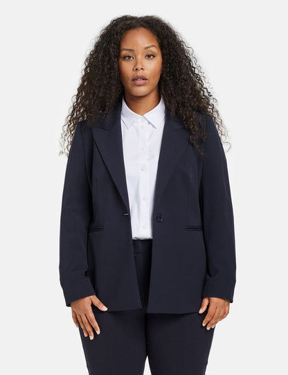 SAMOON Klassischer Blazer mit Paspeltaschen