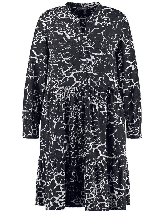 SAMOON Ausgestelltes Stufenkleid mit Unterkleid 46