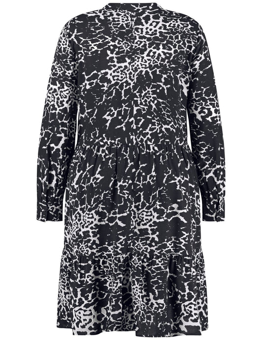 SAMOON Ausgestelltes Stufenkleid mit Unterkleid