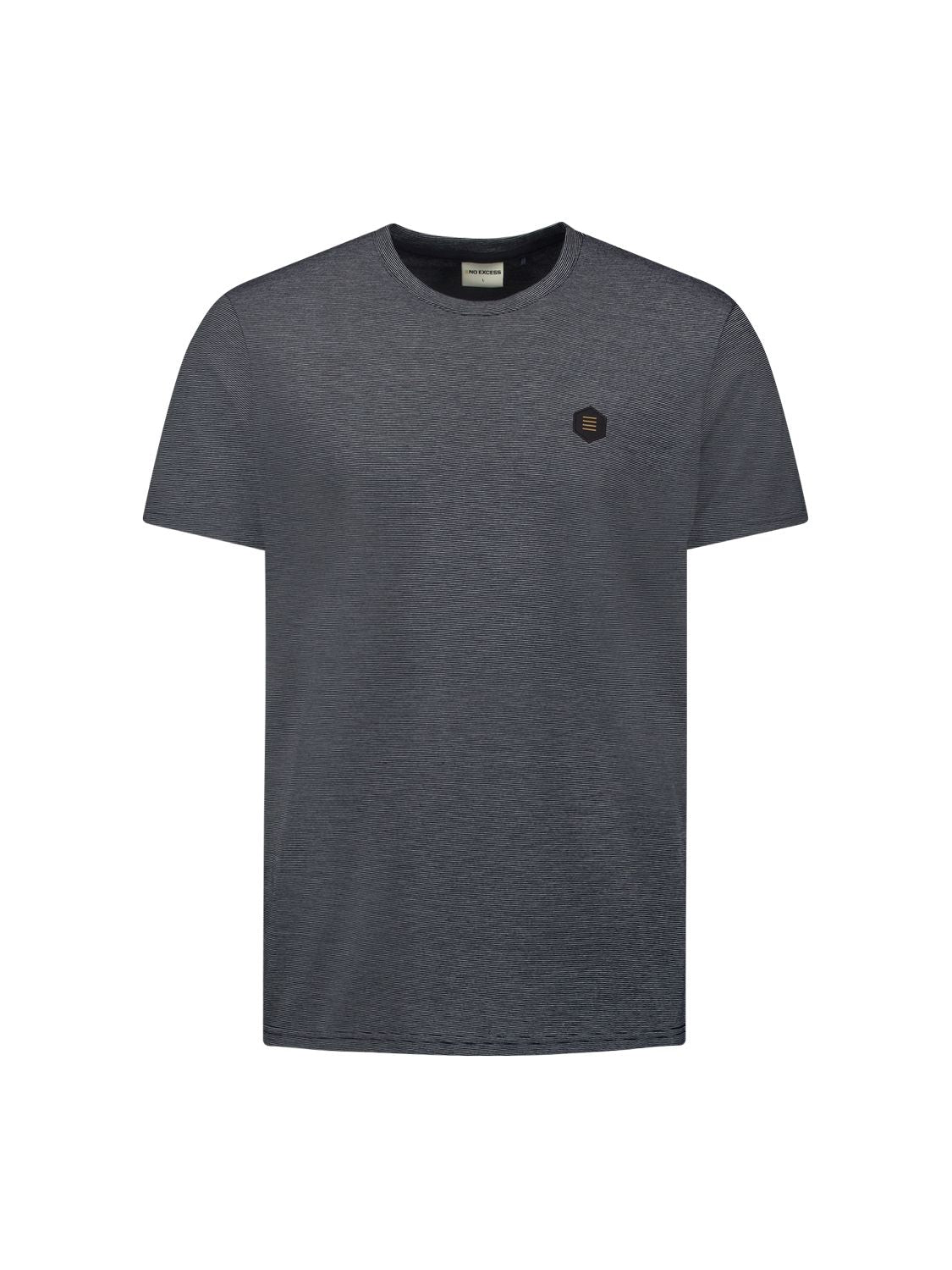NO EXCESS NO EXCESS T-Shirt Crewneck 2 Coloured Stripes
