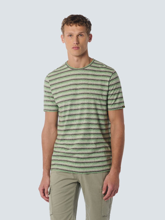 NO EXCESS NO EXCESS T-Shirt Crewneck Melange Stripes XL
