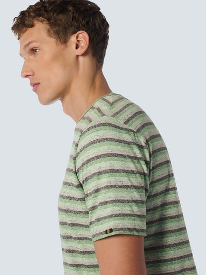 NO EXCESS NO EXCESS T-Shirt Crewneck Melange Stripes