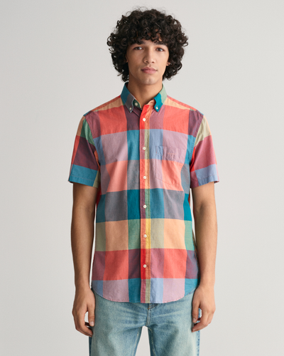 Regular Fit Indian Madras Kurzarmhemd