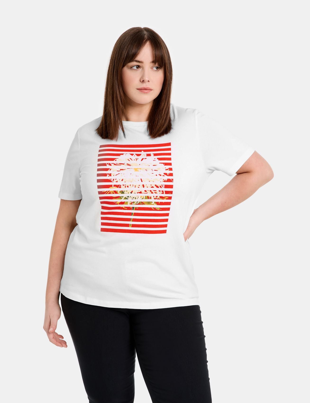 SAMOON T-Shirt mit Frontprint