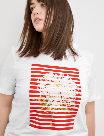 SAMOON T-Shirt mit Frontprint