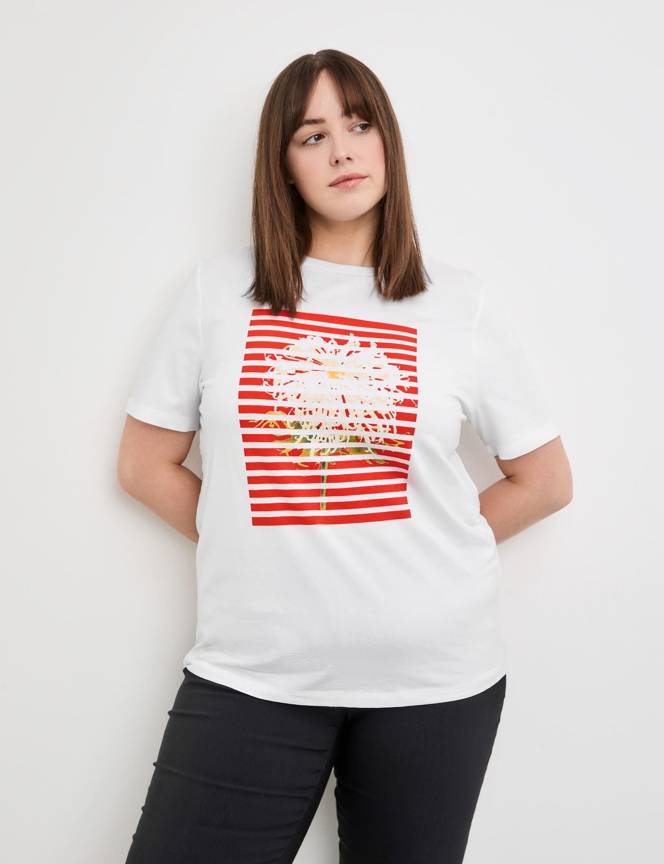 SAMOON T-Shirt mit Frontprint