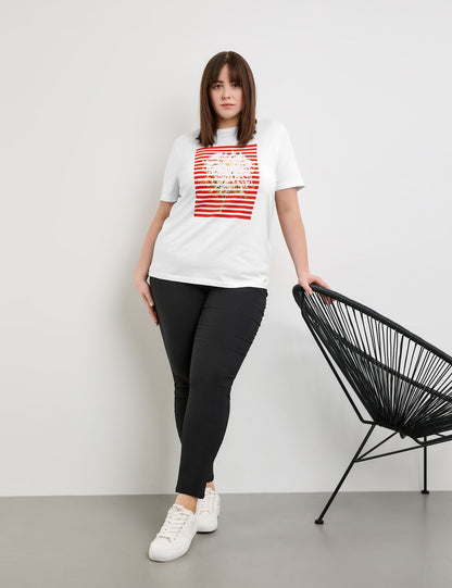 SAMOON T-Shirt mit Frontprint