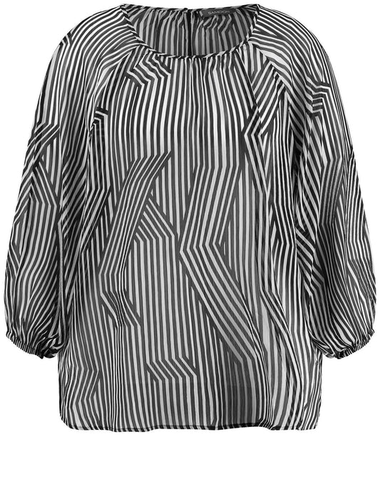 Chiffonbluse mit 3/4 Arm