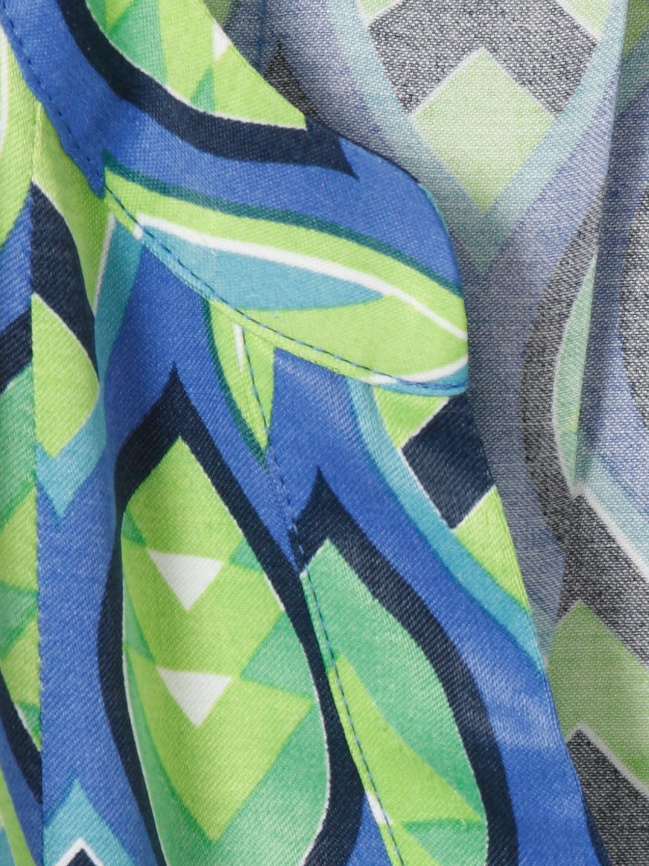 FRAPP Kleid V-Ausschnitt 1/1 Arm Druck