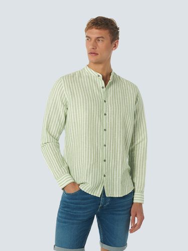 NO EXCESS NO EXCESS Shirt Granddad Stripe With Linen XXXL