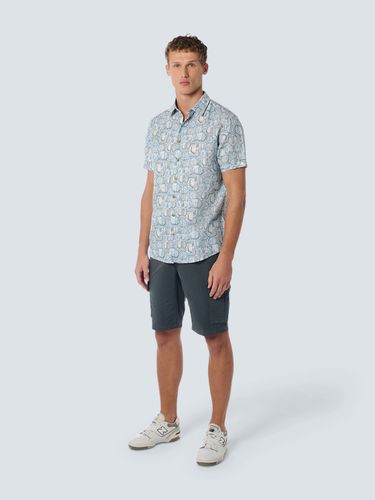 NO EXCESS NO EXCESS Shirt Short Sleeve Allover Printed With Linen