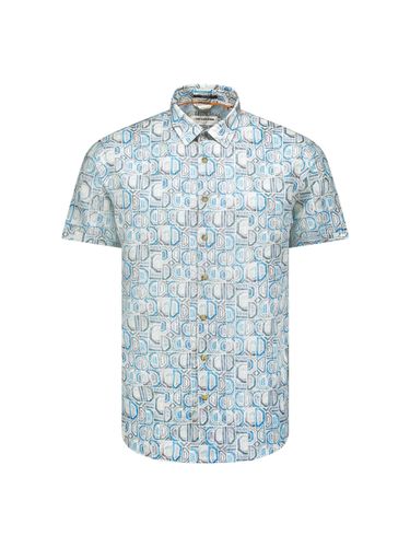 NO EXCESS NO EXCESS Shirt Short Sleeve Allover Printed With Linen