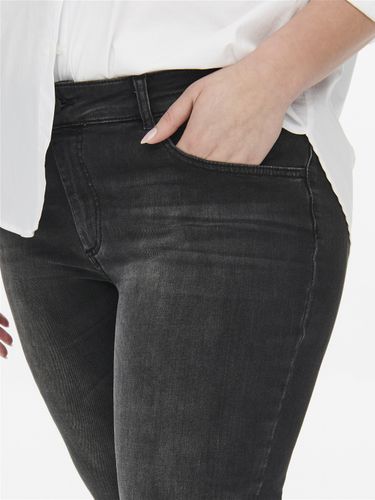 ONLY CARMAKOMA CARWILLY REG ANK SKINNY JEANS BLACK NOOS