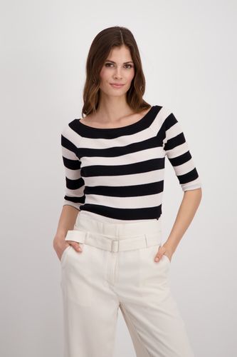 MONARI Pullover, schwarz Ringel