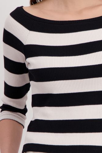 MONARI Pullover, schwarz Ringel