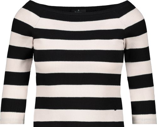 MONARI Pullover, schwarz Ringel