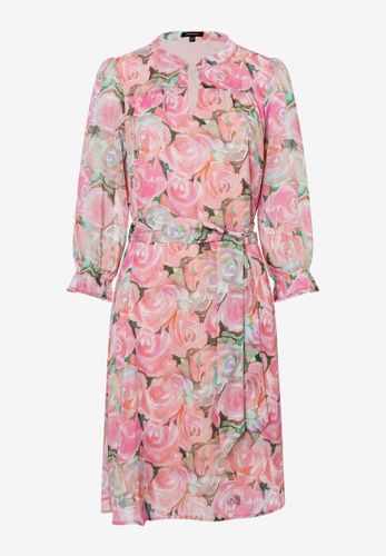 MORE & MORE Chiffonkleid Rosenprint Sommer-Kollektion
