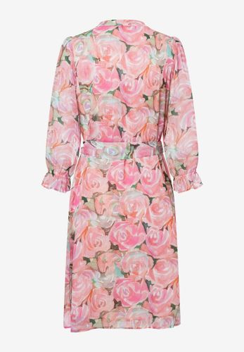 MORE & MORE Chiffonkleid Rosenprint Sommer-Kollektion
